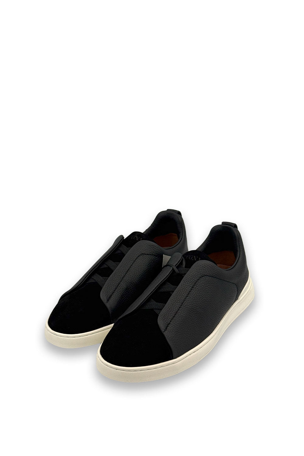 TENIS ZEGNA TRIPLE STITCH NEGRO