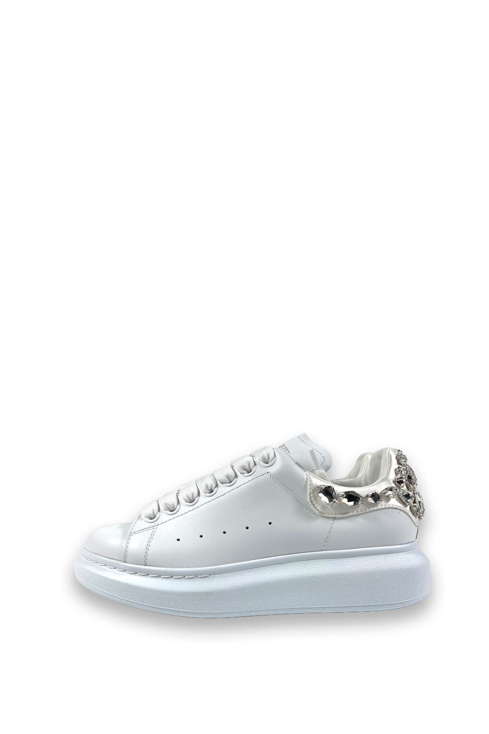 TENIS ALEXANDER MCQUEEN BLANCO CRYSTAL DETAIL