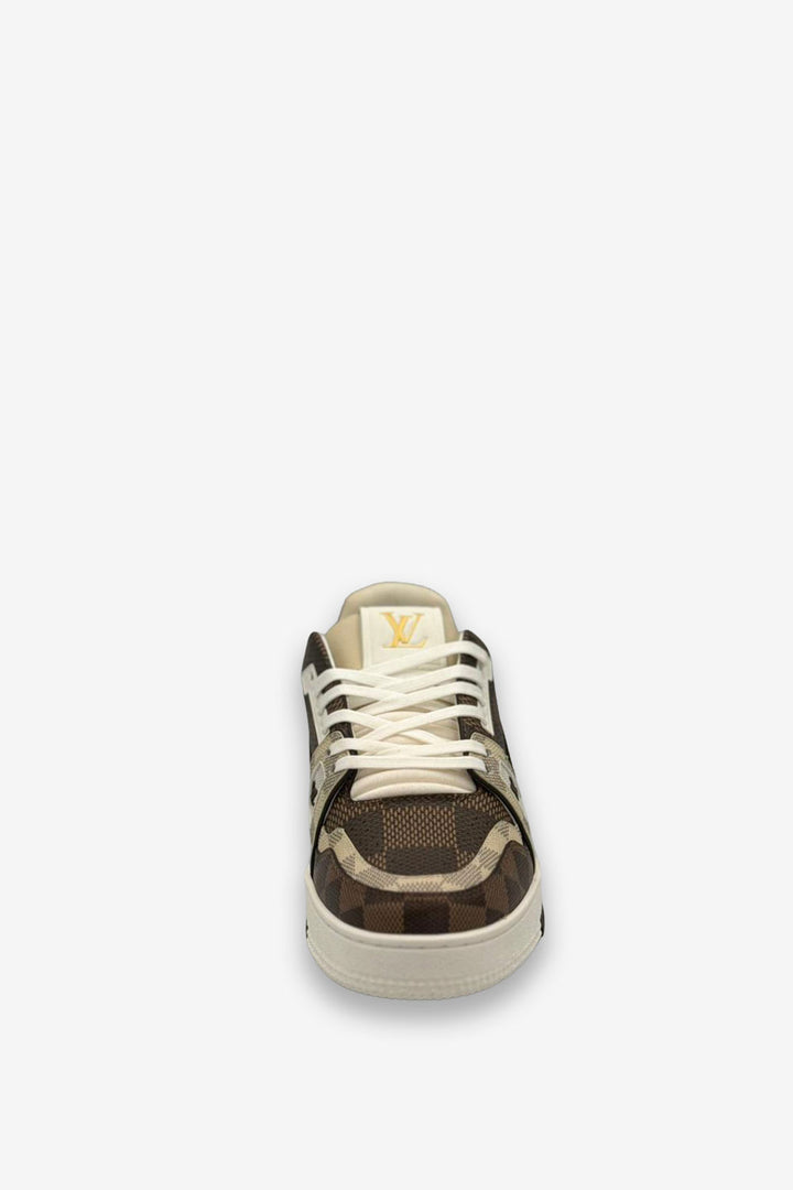 TENIS LV TRAINER CAFE BEIGE BLANCO