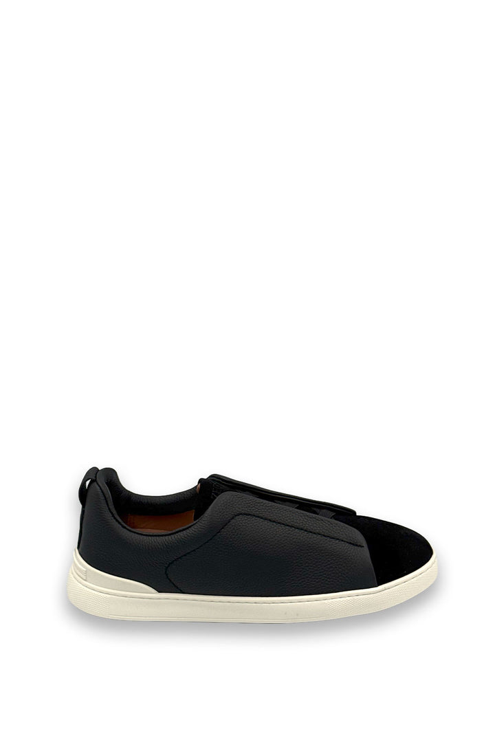TENIS ZEGNA TRIPLE STITCH NEGRO