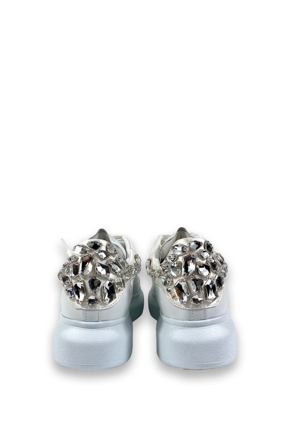 TENIS ALEXANDER MCQUEEN BLANCO CRYSTAL DETAIL