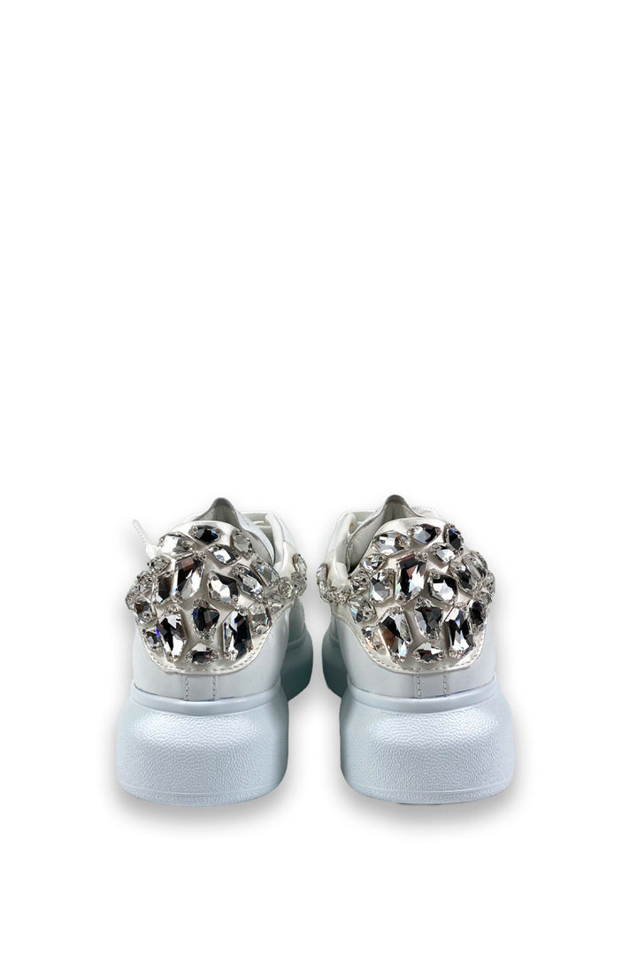 TENIS ALEXANDER MCQUEEN BLANCO CRYSTAL DETAIL