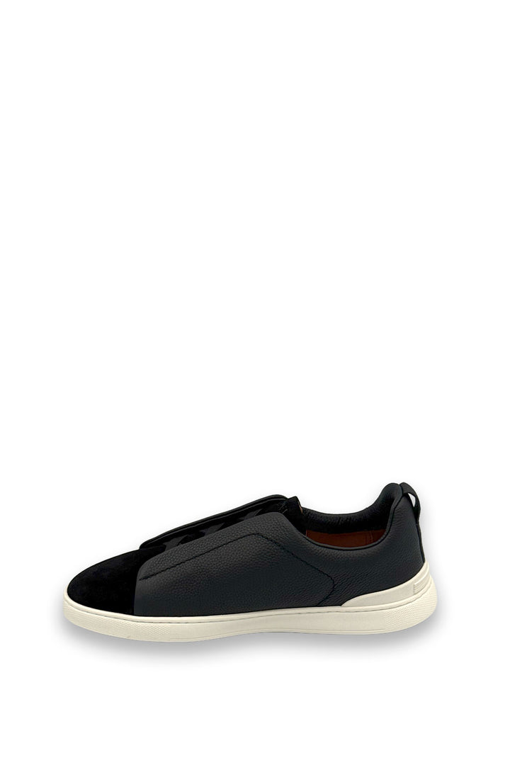 TENIS ZEGNA TRIPLE STITCH NEGRO