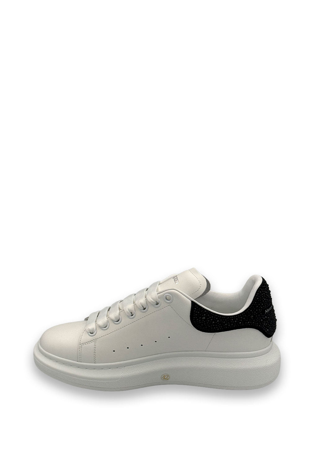 TENIS ALEXANDER MCQUEEN BLANCO NEGRO CRYSTAL
