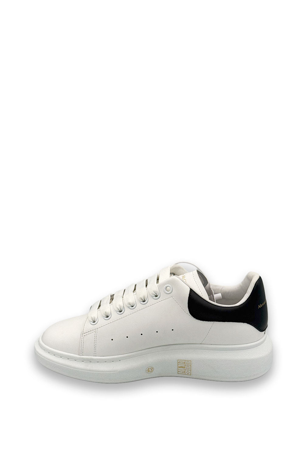 TENIS ALEXANDER MCQUEEN BLANCO NEGRO (PIEL)