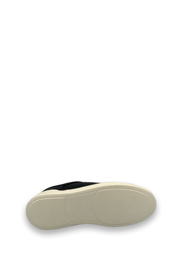 TENIS ZEGNA ALLIGATOR NEGRO